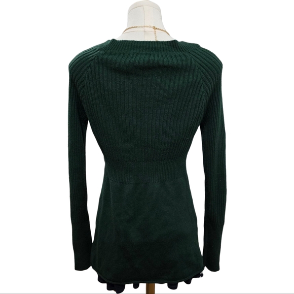 Arizona Jean Company vintage knit green babydoll long sleeve top - Picture 8 of 8